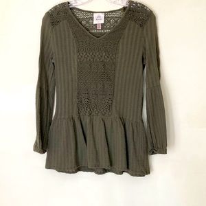 Knox Rose Olive Green Top